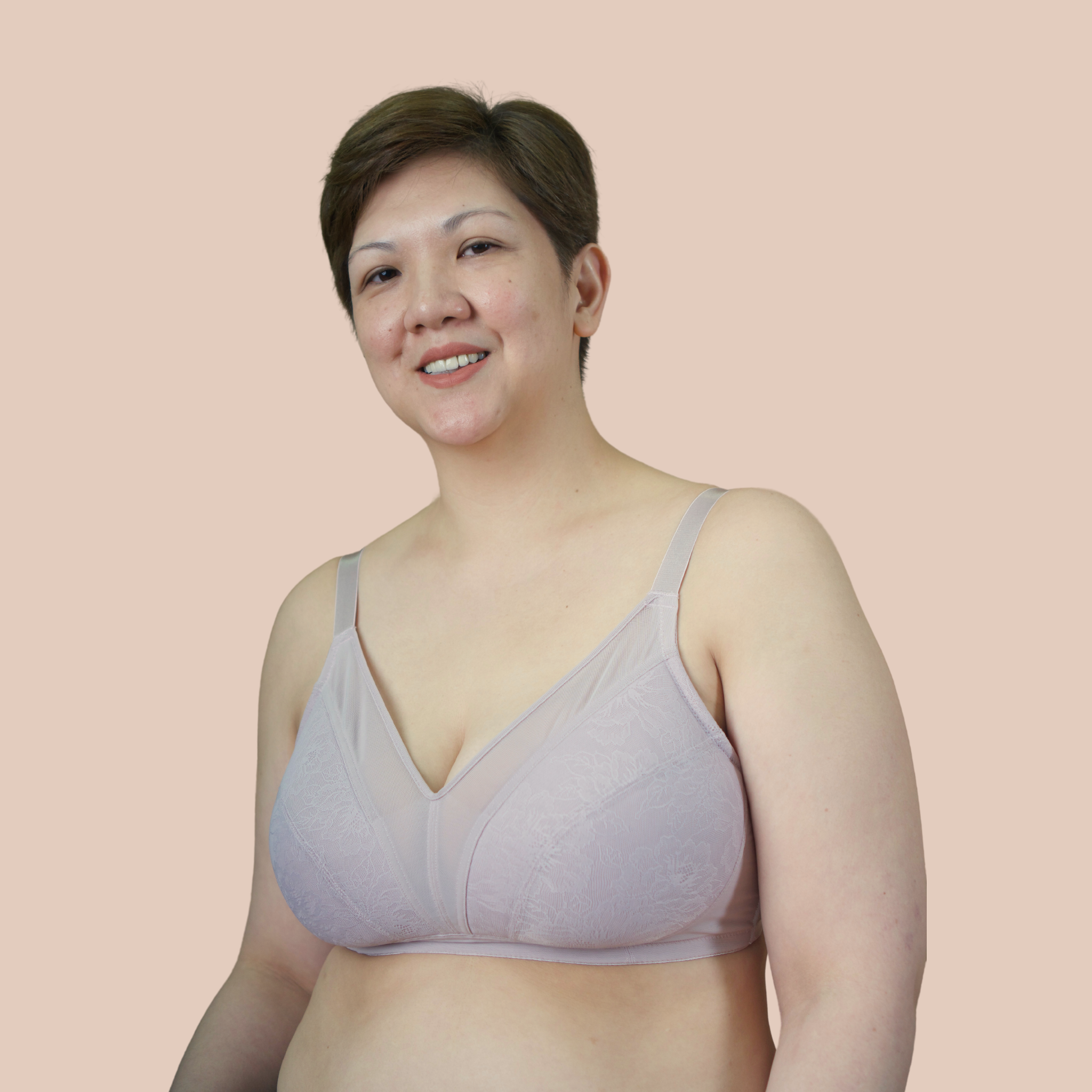 Roma Lacy Non-Wire Everyday Bra (Plus Size) - I'mPerfect PH