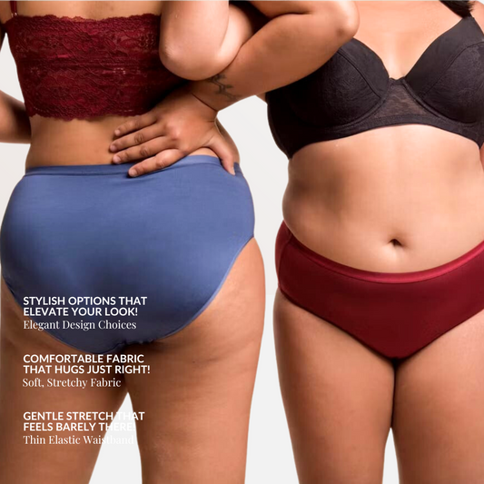 My Favorite Panties Midnight Pack of 6 (Blue & Burgundy) (Plus Size) - I'mPerfect PH